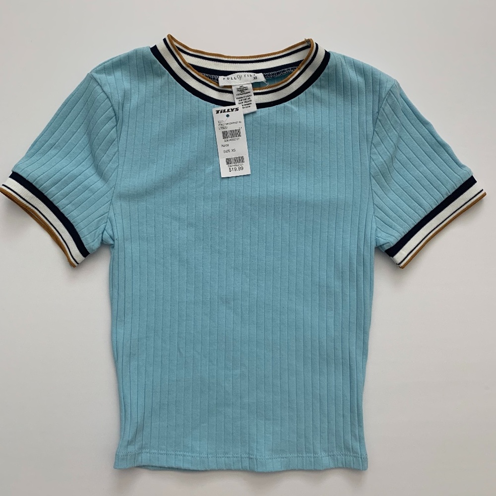 Tillys Full Tilt Womens Blue Tee Top Shirt NWT